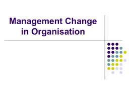 Management Change in IT Organisation