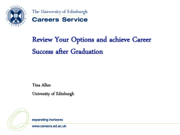 Introduction to the Careers Service