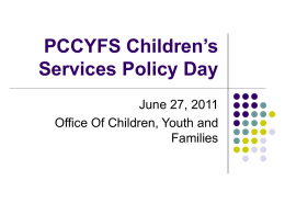 PCCYFS Policy Day