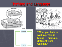 Thinking and Language - Santa Ana Unified School District