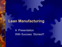LEAN MANUFACTURING