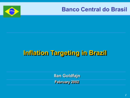 Inflation targeting - Banco Central do Brasil