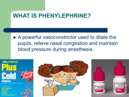 WHAT IS PHENYLPHRINE?