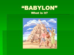 BABYLON” What is it? - Church of God in Macon, Ga