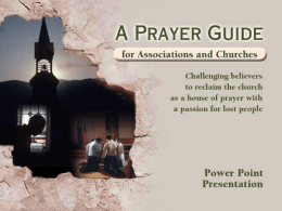 Prayer Ministry Strategies for Associations and Churches