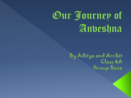 Our Journey of Anveshna - The Heritage School, Gurgaon