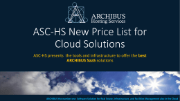 ASC-HS New 2015 Price List for Cloud Solutions