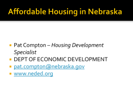 Affordable Housing in Nebraska