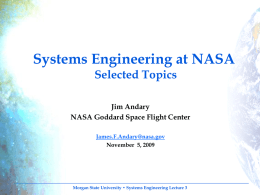 Systems Engineering at NASA