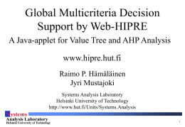 Web-HIPRE slides