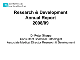 Research & Development Annual Report 2008/09