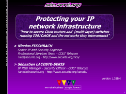 Protecting your IP network infrastructure