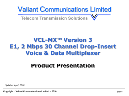 VCL-MX Version 3 - E1 Multiplexer