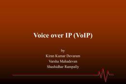 Voice over IP (VoIP) - Warsaw School of Economics
