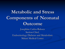 Components of Neonatal Outcome in Diabetes in Pregnancy