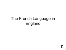 The French Language in England