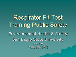 Respirator Fit-Test Training Public Safety