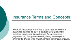 Insurance Terms and Concepts