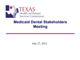 Leadership Briefing Outline - Health and Human Services