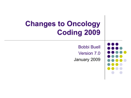 Changes to Oncology Reimbursement 2009