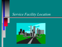 Service Facility Location - University of Texas at Austin