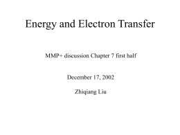 Electron and Energy Transfer Section 1/2