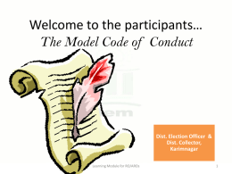 Learning Point-3: Model Code of Conduct