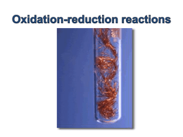 Oxidation-reduction reactions - Romona Olton
