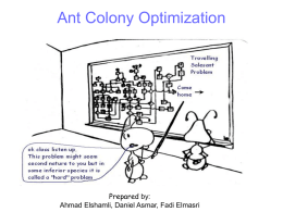 Ant Colony Optimization - Students | Portal Doctoranzi
