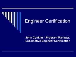 Engineer Certification