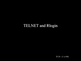 TELNET and Rlogin