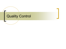 Quality Control - Montgomery College