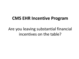 CMS EHR Incentive Program