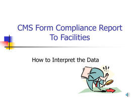 CMS Form Compliance Report To Facilities