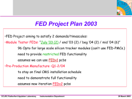 FEDv1 Plan