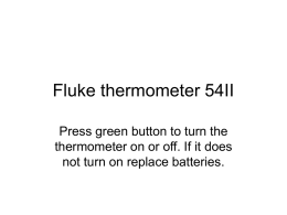 Fluke thermometer 54II