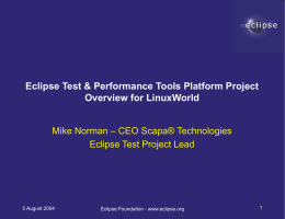 Eclipse Test & Performance Tools Platform Project