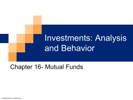 Chapter 16 Mutual Funds