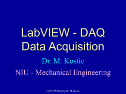 LabVIEW-Data Qcquisition Overview - Kostic