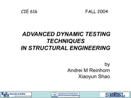 DYNAMIC TESTING TECHNIQUES IN STRUCTURAL ENGINEERING