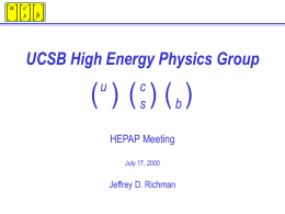 UCSB High Energy Physics Group