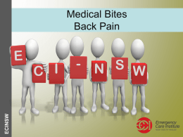 Back Pain - Emergency Care Institute