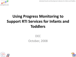 Using Progress Monitoring to Support RTI Services for