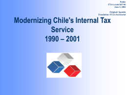FTAA.ecom/inf/146 June 5, 2002 Modernizing Chile's