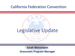 Legislative Update - California State Federation of Chapters