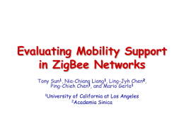 Evaluating Mobility Support in ZigBee Networks