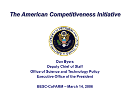 American Competitiveness Initiative (ACI)