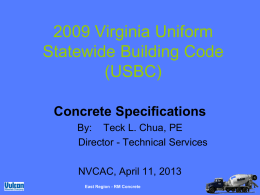 2009 Virginia Uniform Statewide Building Code (USBC)
