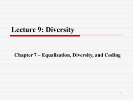 Lecture 9: Diversity