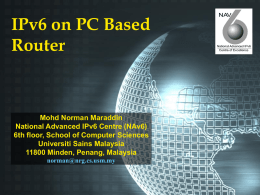 IPv6 on PC Based Router